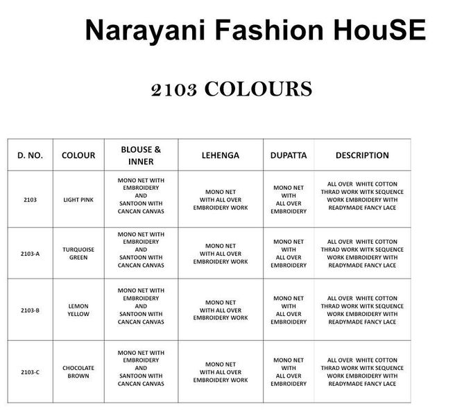 Kelaya 2101 To 2101C By Narayani Fancy Designer Lehenga Orders In India